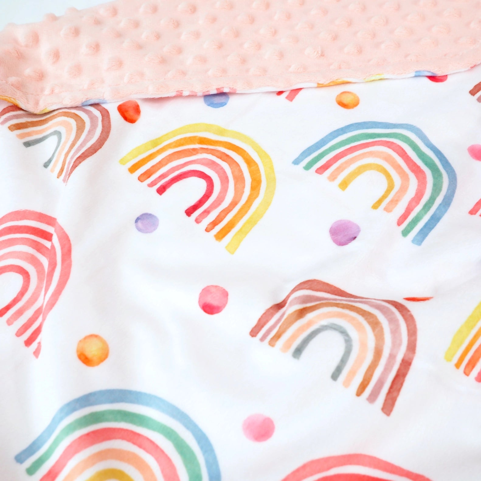 Honey Lemonade - Premium Baby & Toddler Minky Blanket - Rainbow