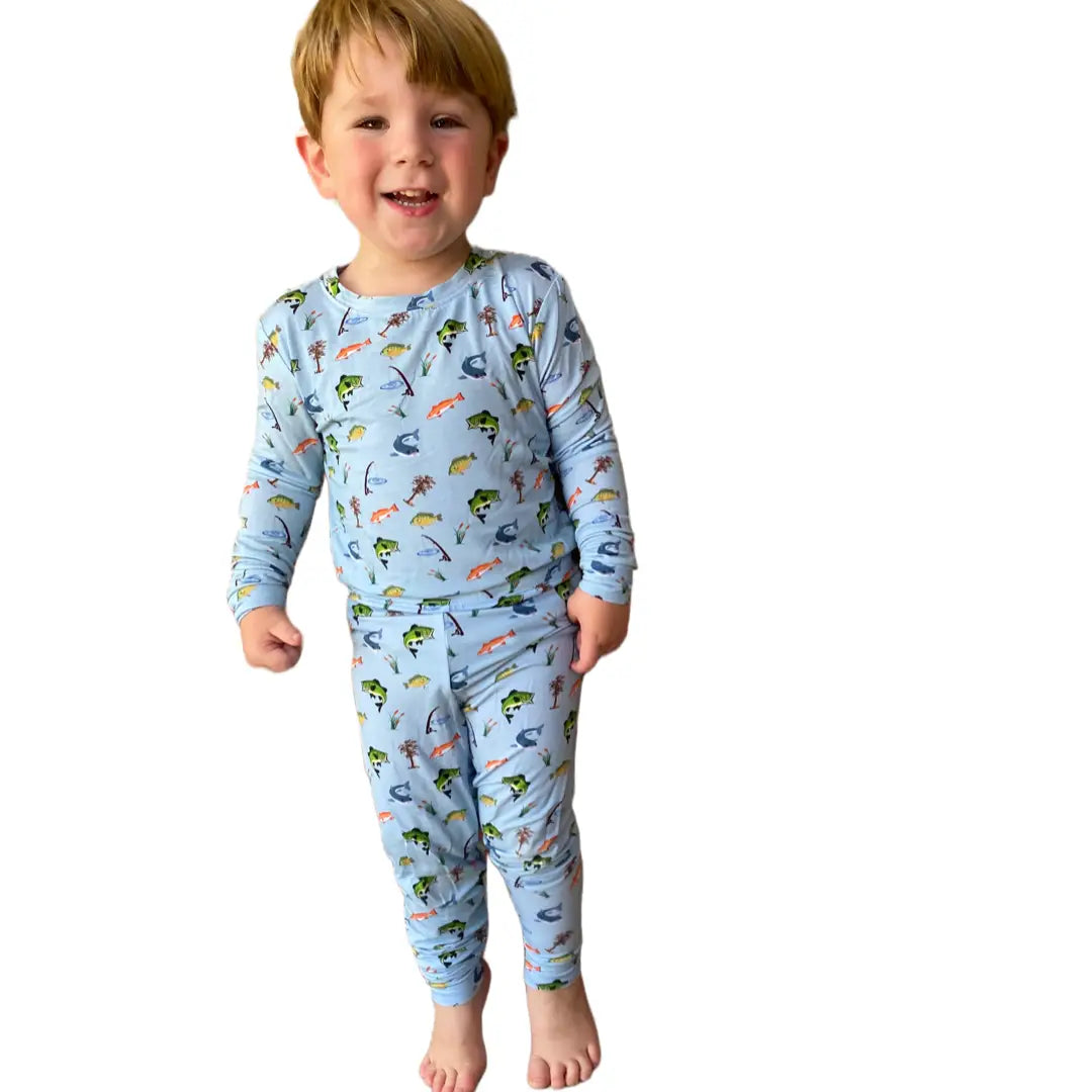 My Hometown Baby - You Get A Line, I'll Get A Pole 2 Piece Bamboo Pajamas