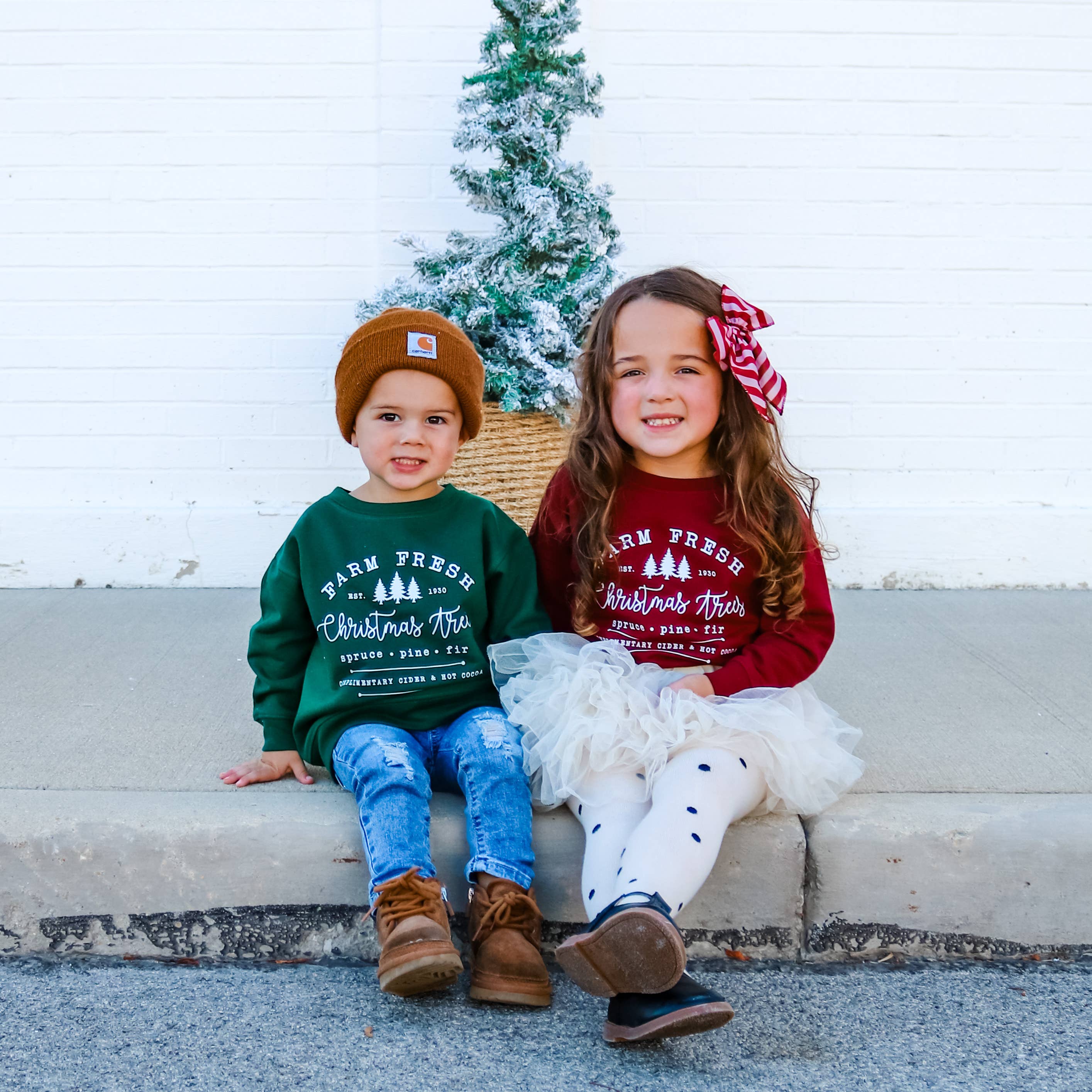 Fresh Farm Kids & Adult Christmas Sweatshirt