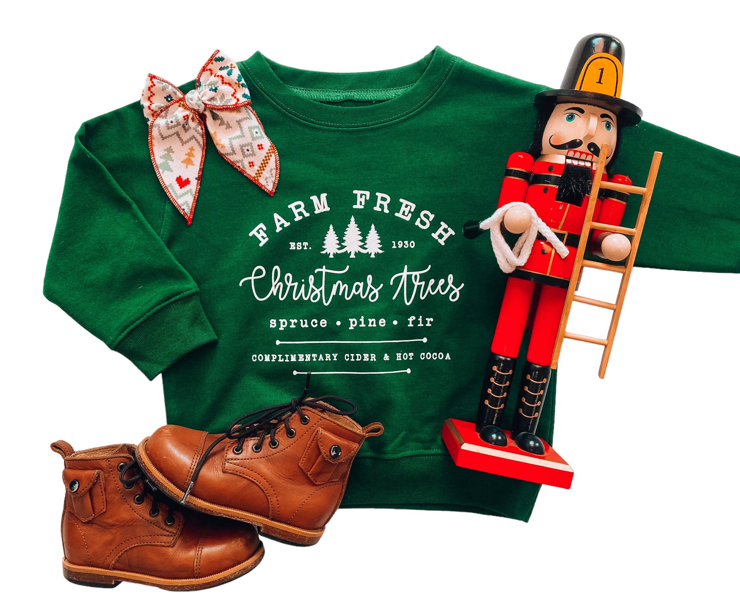 Fresh Farm Kids & Adult Christmas Sweatshirt