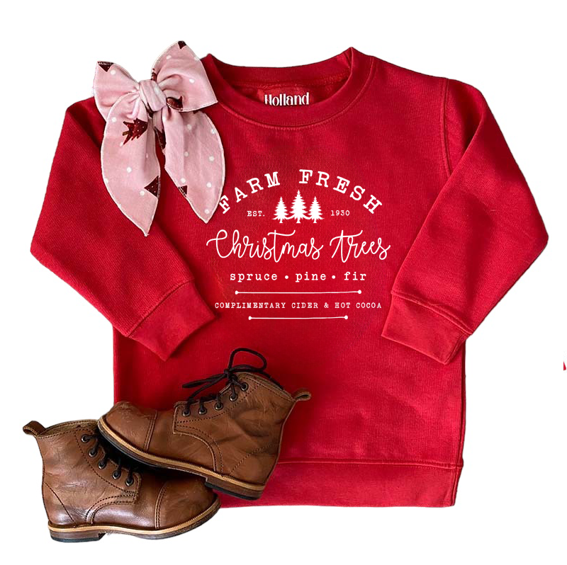 Fresh Farm Kids & Adult Christmas Sweatshirt