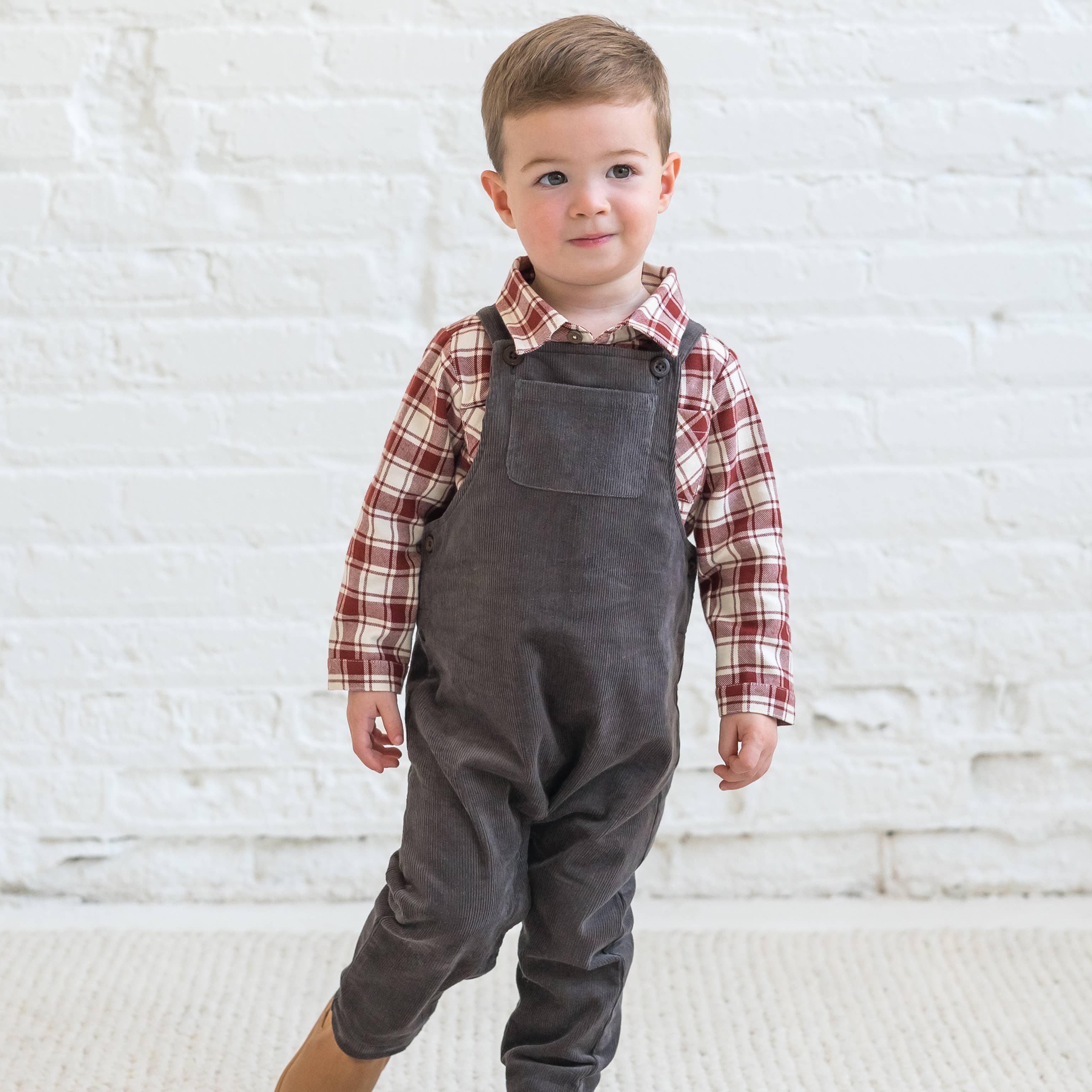 Remi Corduroy Overall - Ash