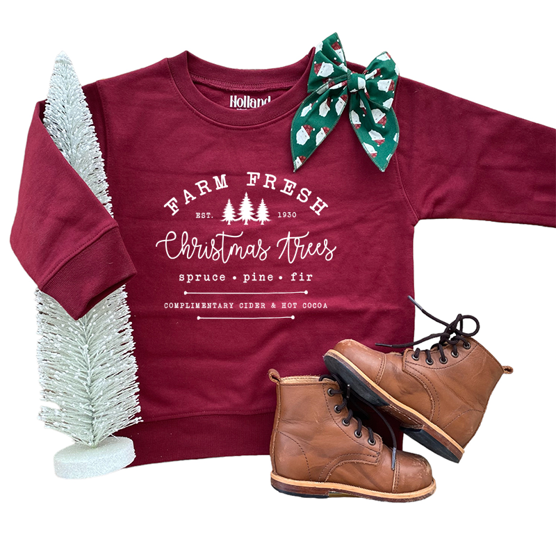 Fresh Farm Kids & Adult Christmas Sweatshirt