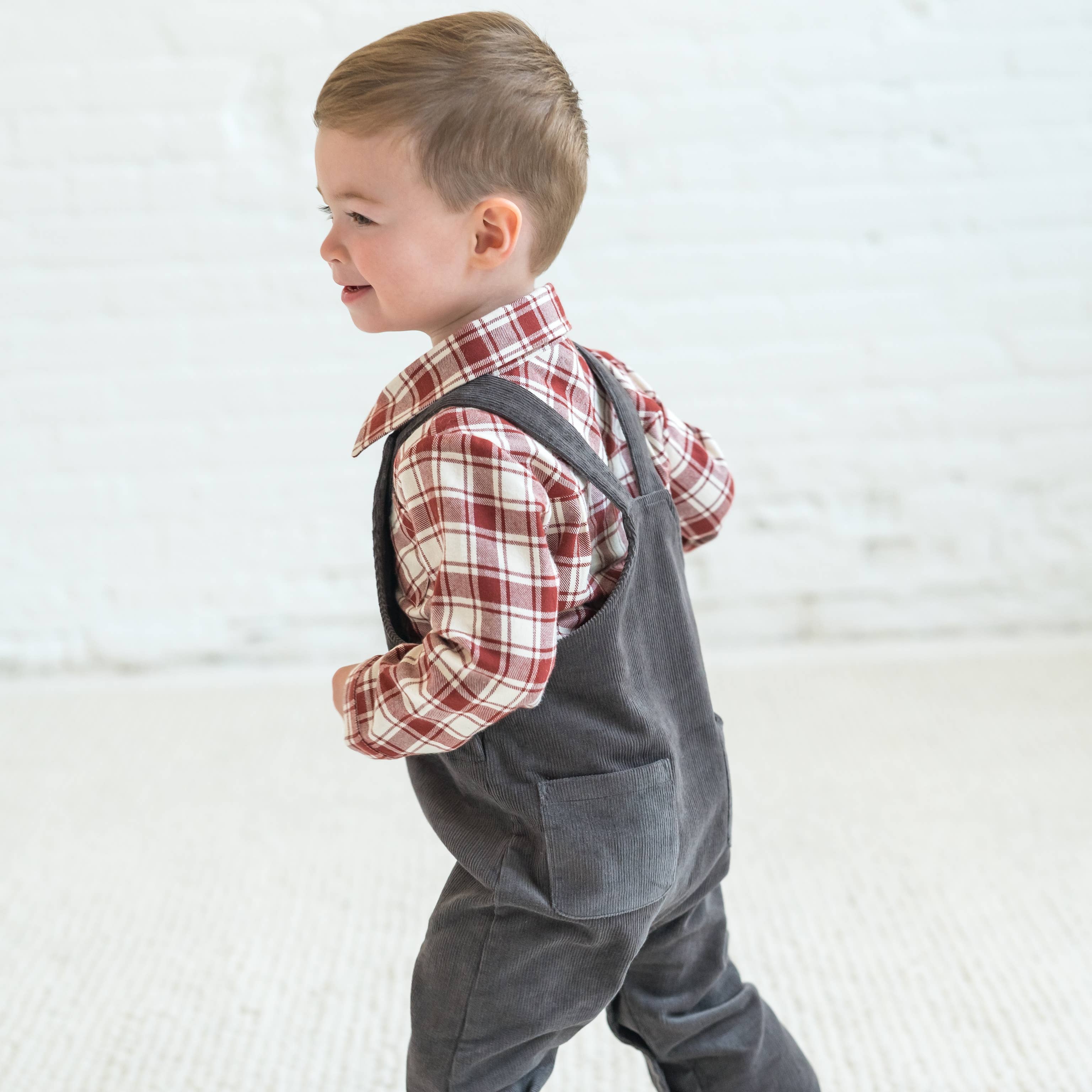 Remi Corduroy Overall - Ash