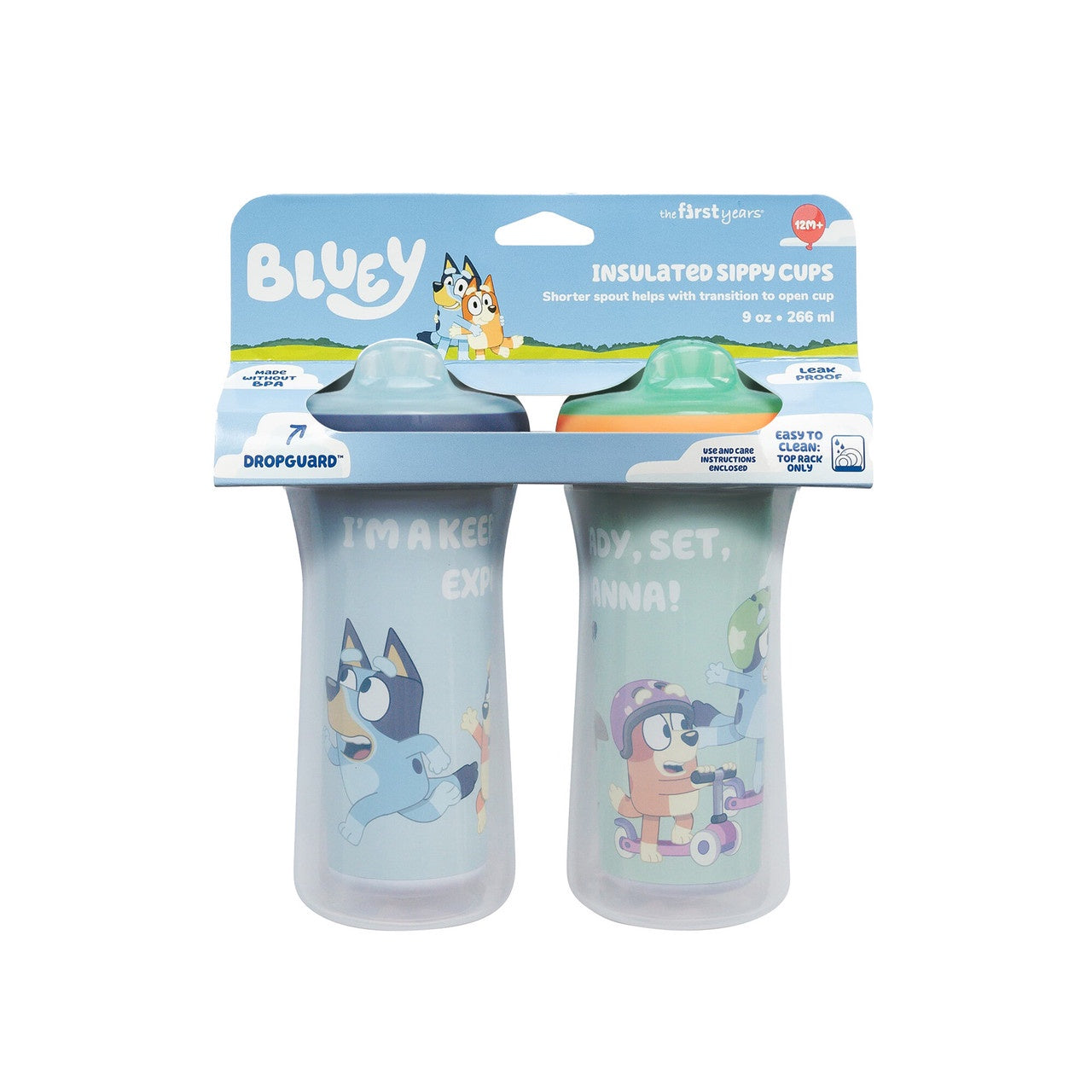 Bluey Insulated 9oz Sippy Cup 2pk