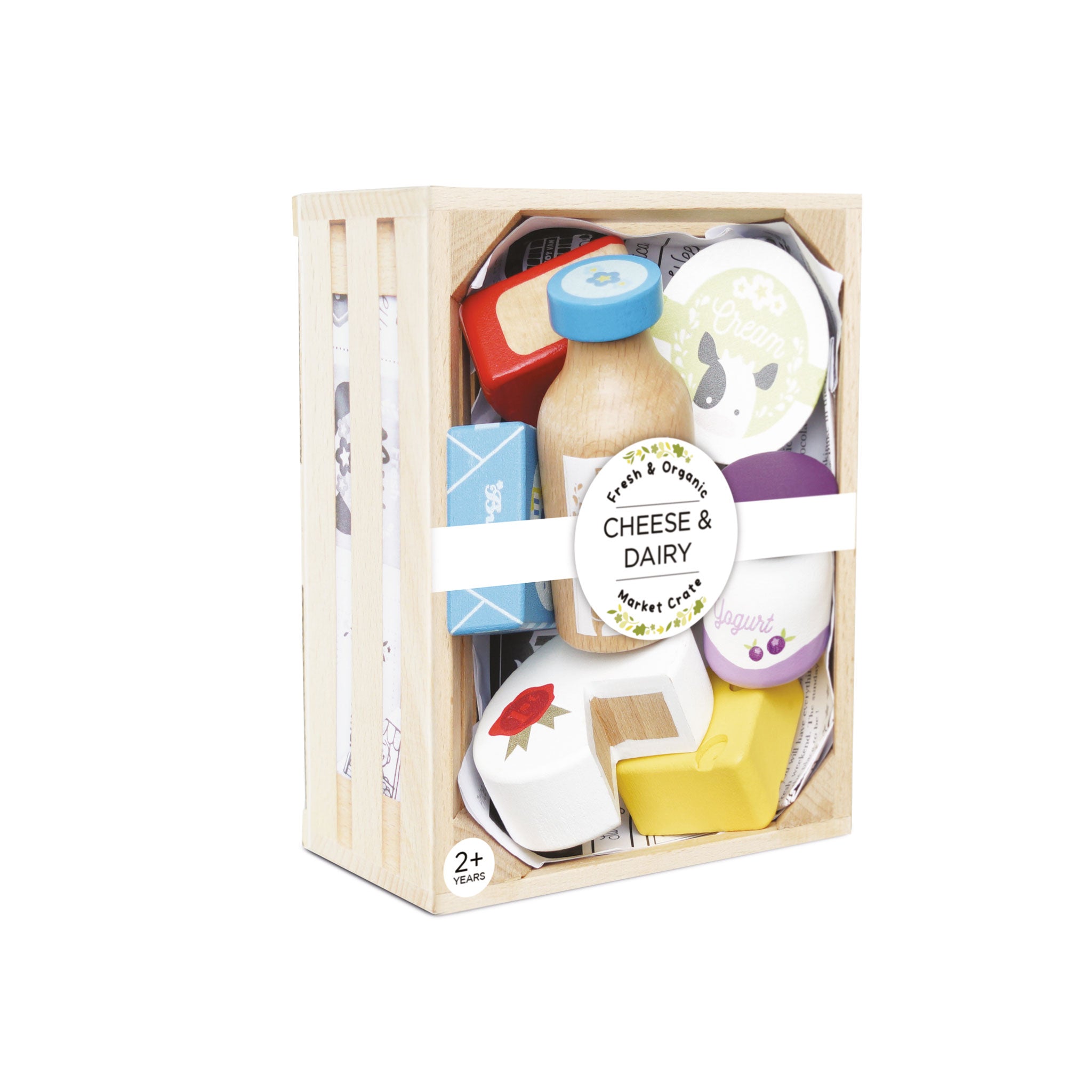 Le Toy Van - Cheese & Dairy Wooden Market Crate