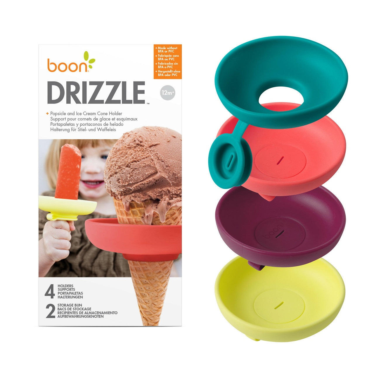 DRIZZLE™ Popsicle and Ice Cream Cone Holder 4 Pack