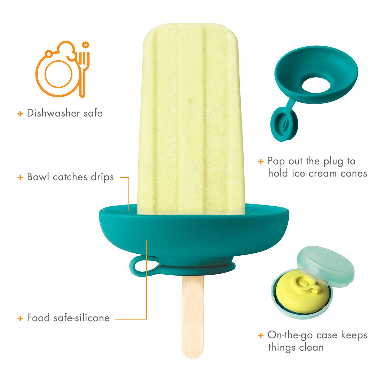 DRIZZLE™ Popsicle and Ice Cream Cone Holder 4 Pack