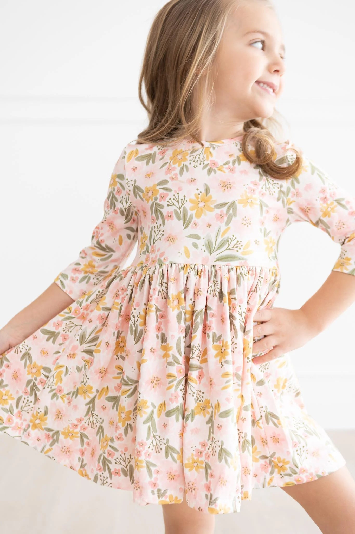 Mila & Rose - Pretty Peachy 3/4 Twirl Dress