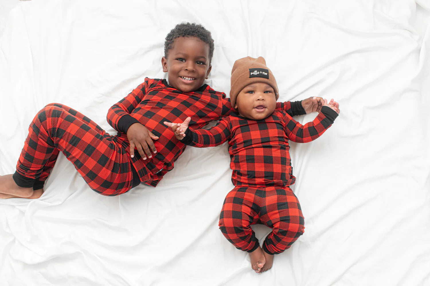 Millie + Roo - Red Buffalo Plaid Two Piece