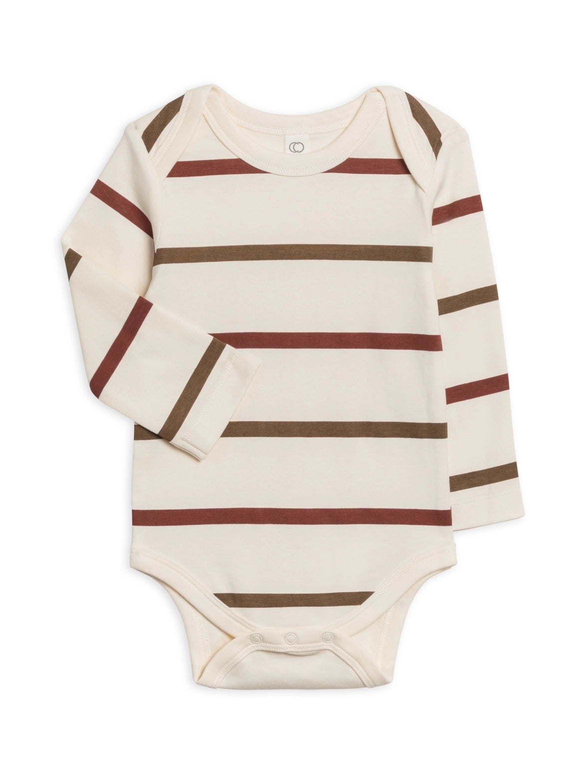 Colored Organics - River Bodysuit - Max Stripe / Garnet + Sepia