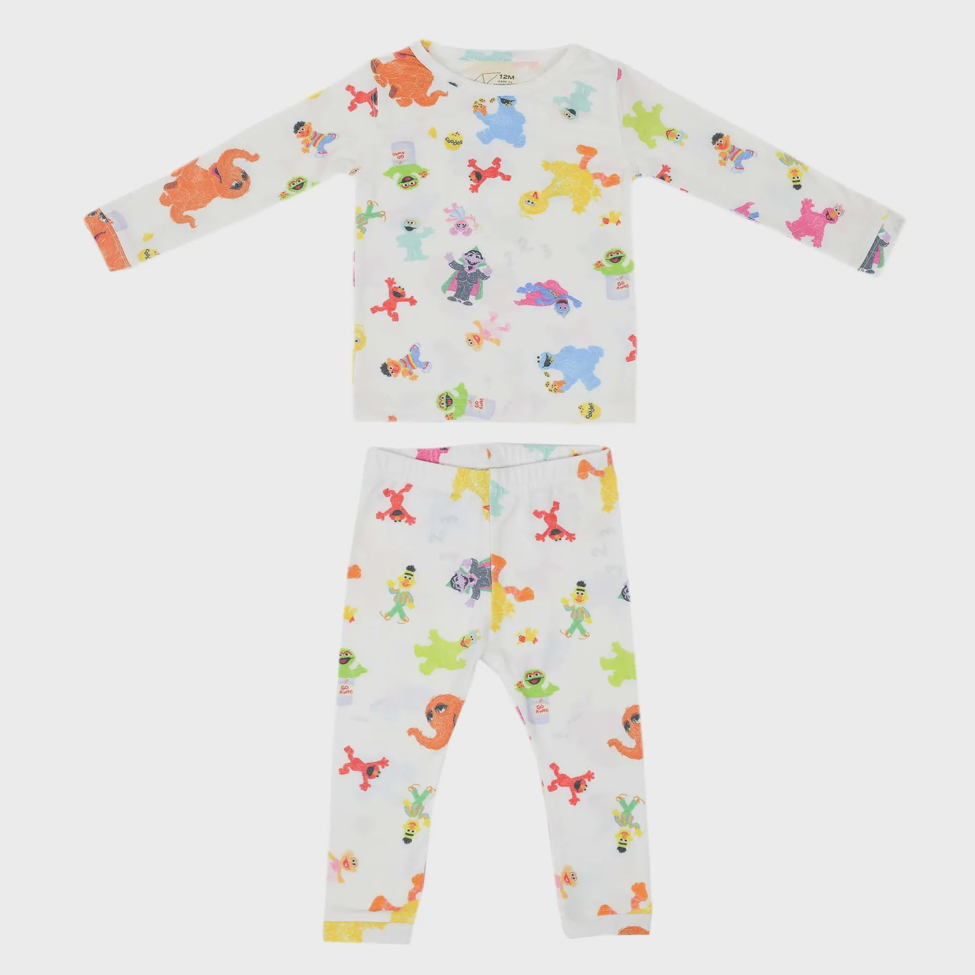 Copper Pearl - Sesame  Friends 2pc Long Sleeve Pajama Set