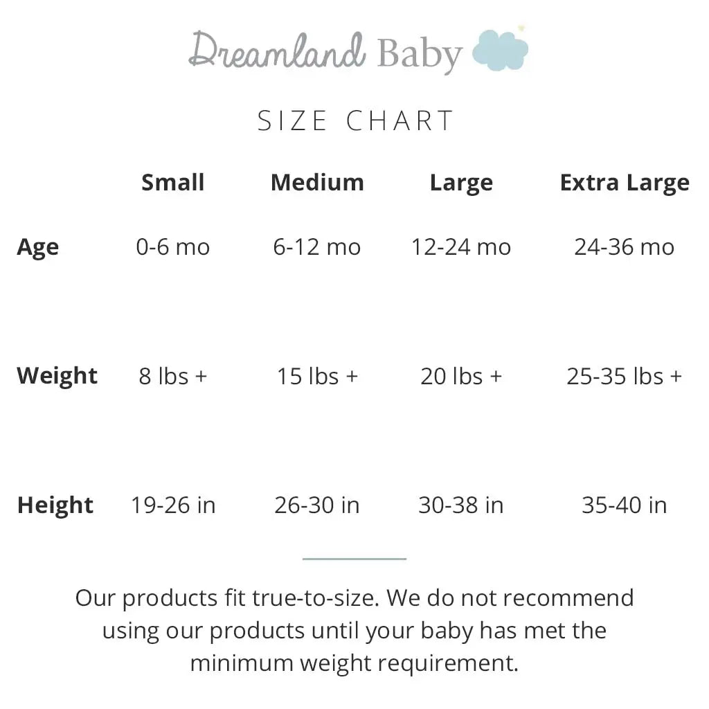 Dreamland Baby Weighted Sleep Sack, 0-6 months old