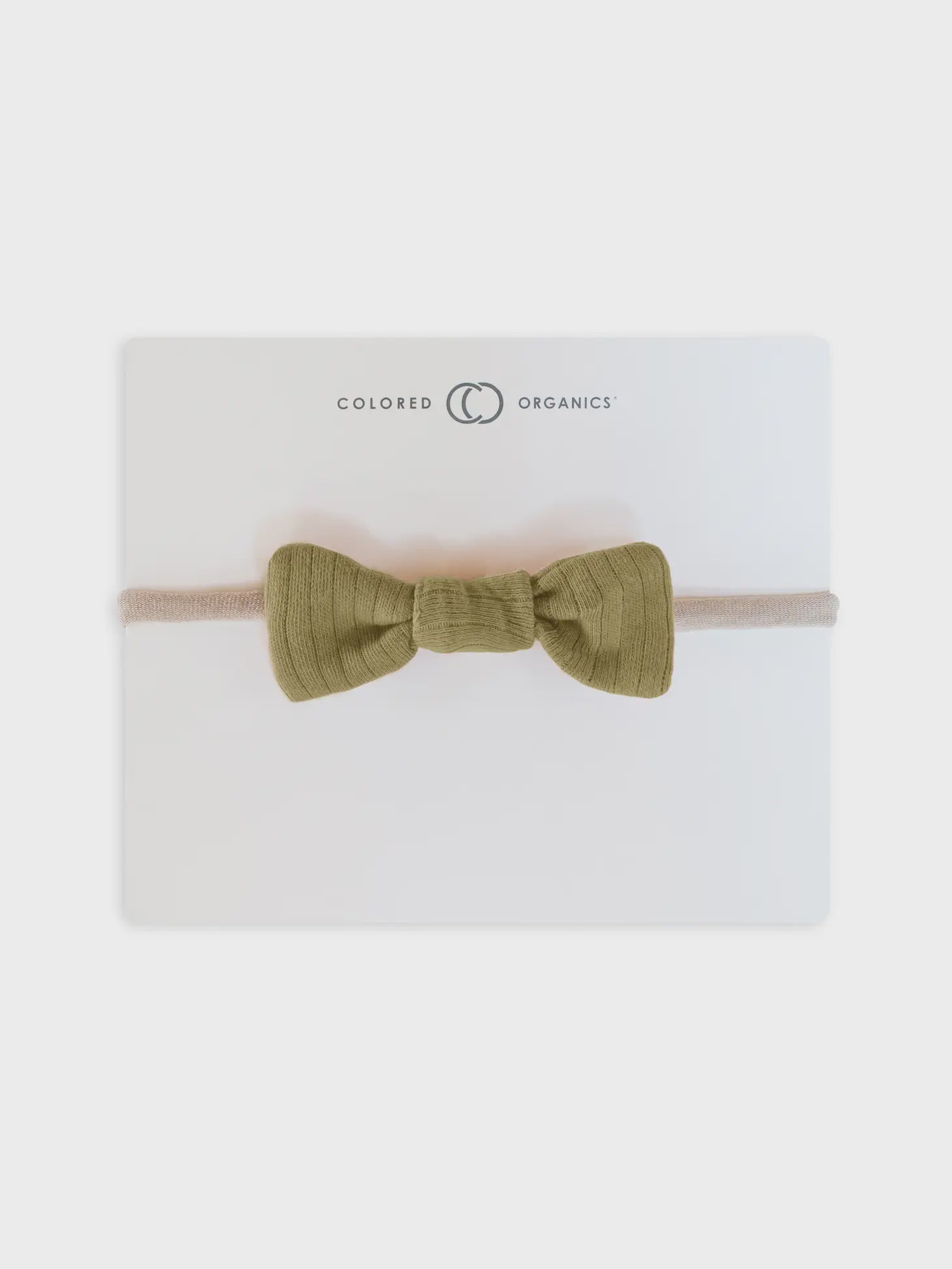 Baby Ribbed Dainty Bow - Herb