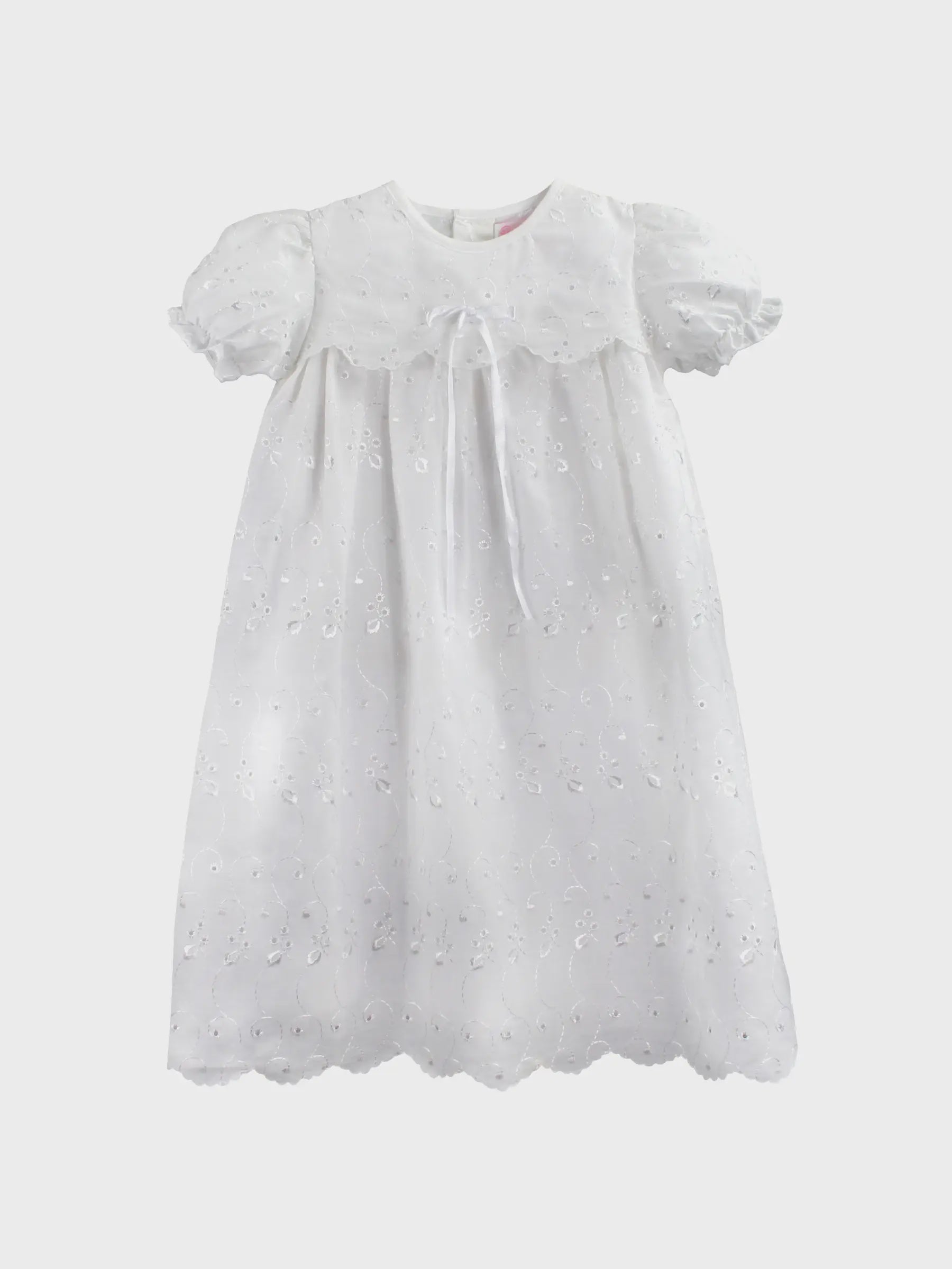 Eyelet Lace Christening Gown