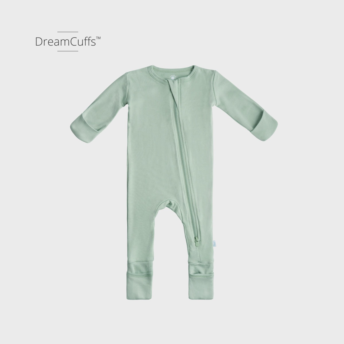Dreamland Baby Bamboo Pajamas w/Dreamcuffs - Sage Green